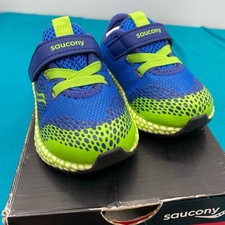 Saucony Unisex-Child Astrofoam Jr Sneaker Blue/Green 4 W US Little Kid NIB