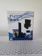 P4 Series Multifunctional Cooling Stand Charger 16 Discs for PS4 SLIM PRO Black