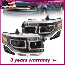 For Ford Flex 2013-2019 Hidxenon Projector Headlight Wo Bulb Leftright Pair