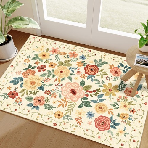 DUKINO 2x3 Rugs for Entryway, 2' x 3' (Rectangular), Beige Yellow | eBay