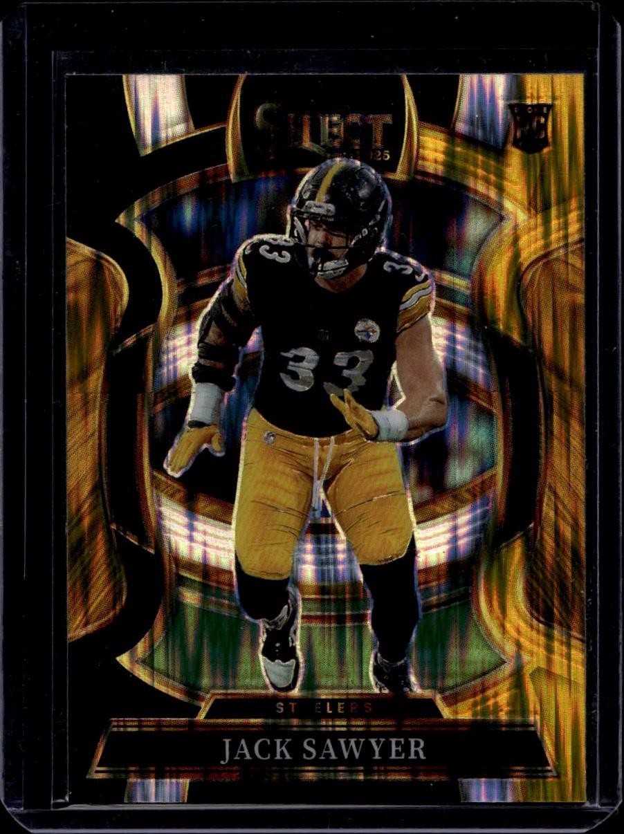 2025 Panini Select #53 Jack Sawyer Black and Gold Prizm Shock