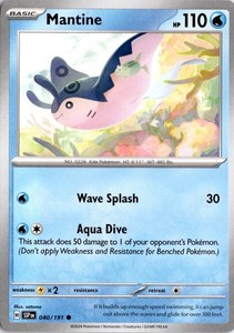 Mantine 040/191 Surging Sparks Common Pokémon TCG Card