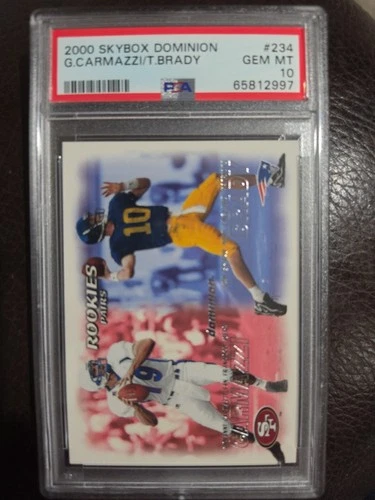 🔥2000 SKYBOX DOMINION TOM BRADY ROOKIE PAIRS #234 PSA GEM MINT 10!
