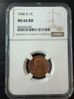 1946-s Lincoln wheat cent penny uncirculated MS 66 RD NGC