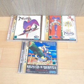 Sega Saturn Console Bundle with 3 Games & 2 Controllers V. Fighter Nights Japan