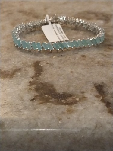 Grandidierite Bracelet in Rhodium Over Sterling Silver (6.50 In) 10.85 c - Picture 13 of 15