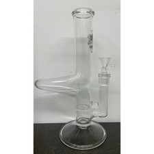 Glowfly 10'' Single Zong with Disc Glass Water Pipe.  FREE SHIPPING!