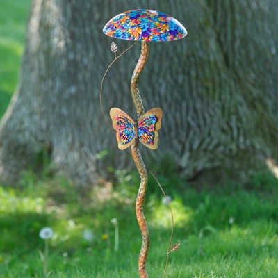 Mushroom Multicolor Garden Stake