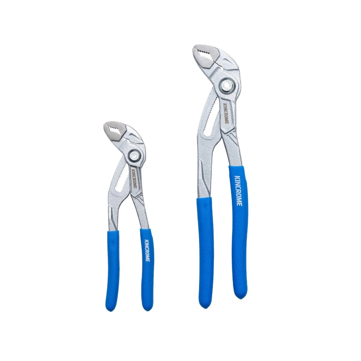 Kincrome 2PC Water Pump Multi-Grip Plier Set 180mm & 250mm Push‑Button K4813