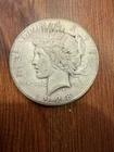 1928p Key Date Peace Silver Dollar $1 — VG/Fine Details — Graffiti