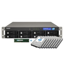 QNAP TS-859U-RP 1GB RAM + 8X250GB HDD NAS With 1 Power Supply 2U Rack Server