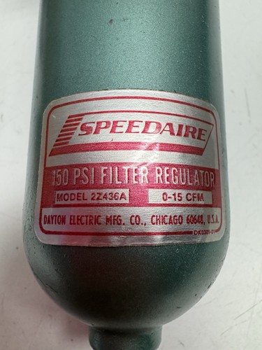 VINTAGE NOS Speedaire 2Z436A Filter Regulator 150Psi, 0-15 CFM - Picture 4 of 8