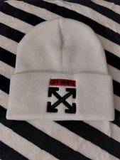 Off-White White Embroidered Knit Beanie