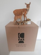 COUNTRY ARTISTS RED DEER DOE & FAWN TENDER MOMENT ORNAMENT SCULPTURE NEW BOXED