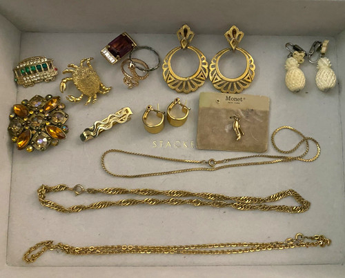 Monet Stackel Jewelry Mixed Lot Gold/Silver Tone (UNTESTED) -Antique Shop