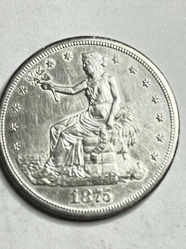 1875-S Trade Dollar $1 Better Grade Strong Detail XF/AU Sharpness See Pics