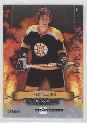 2007-08 Fleer Hot Prospects Hot Commodities 63/999 Bobby Orr #105 HOF 0fa7