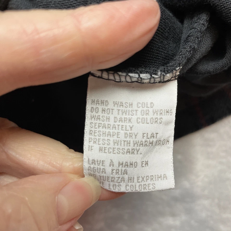 Vintage Jones New York Dress Womens L Gray Red Velour Check Button Front Modest - Image 4 of 4