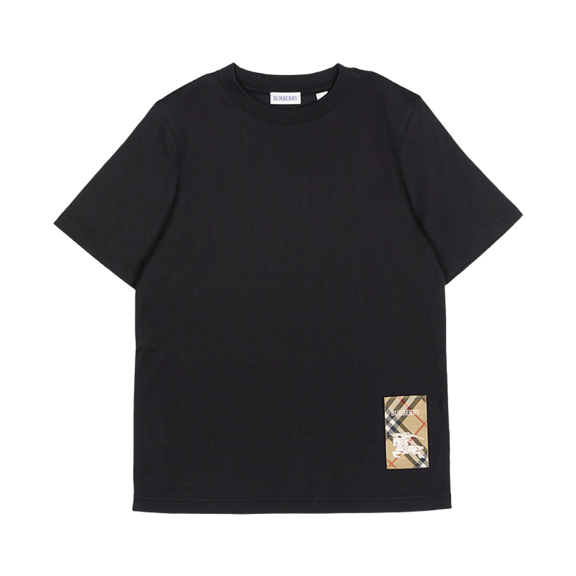 Burberry Check Zoni Short Sleeve T-Shirt Black Kids