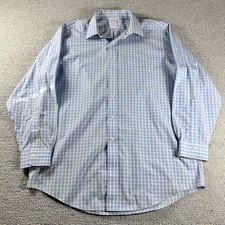 Brooks Brothers Madison Dress Shirt Blue White Men  s Size 17 -34
