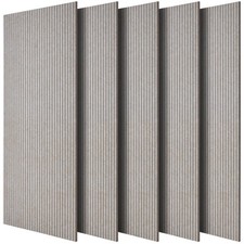 Uimoso 5 Pack Acoustic Wall Panels 47.2 x 23.6 x 0.4 inch Self-Adhesive Camel