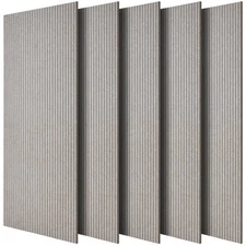 Uimoso 5 Pack Acoustic Wall Panels 47.2 x 23.6 x 0.4 inch Self-Adhesive Camel