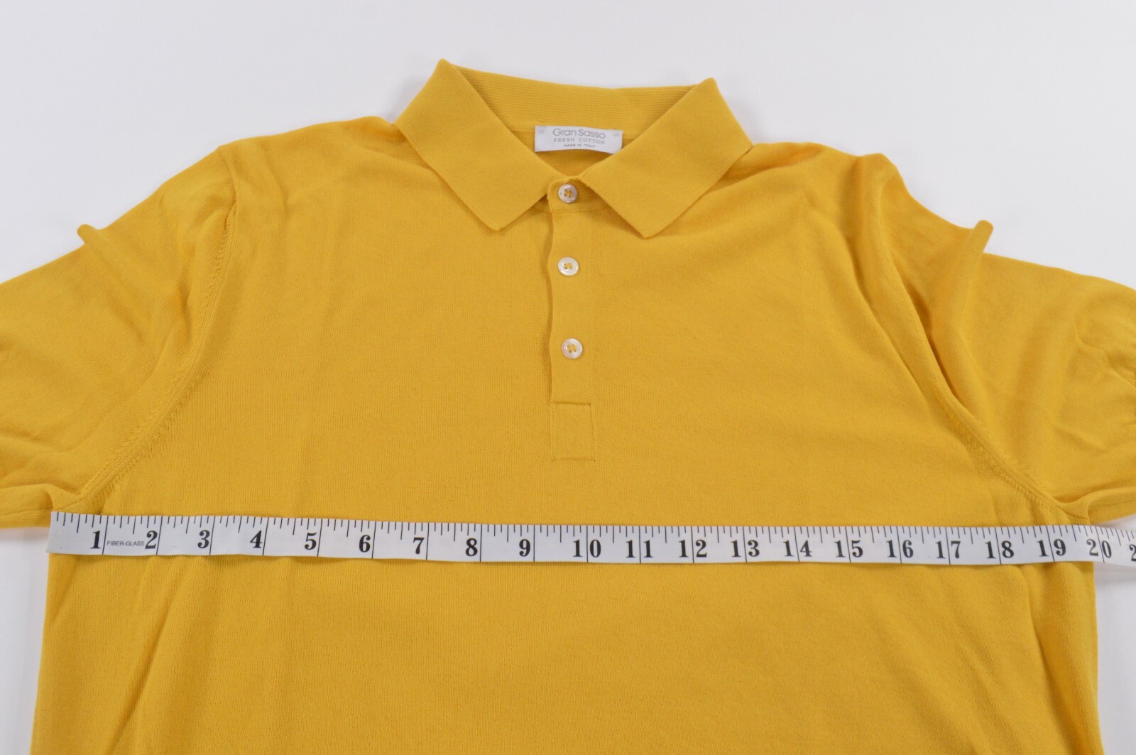 Gran Sasso NWT Polo Shirt Size 50 M in Solid Yellow image 6