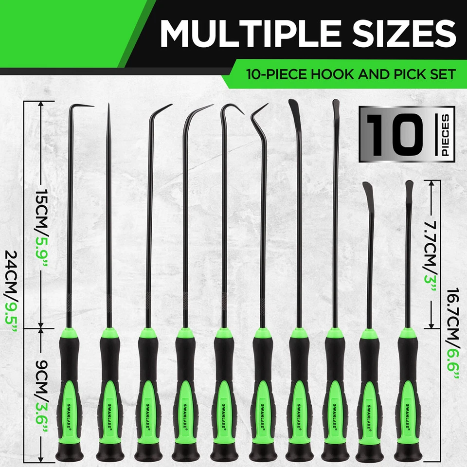 Juego de 10 ganchos de selección de ganchos de junta tórica para sello de aceite automático para automóvil extractor de herramientas bolsa de almacenamiento Foto 4 de 4