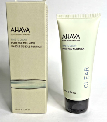 AHAVA Purifying Mud Mask Active Deadsea Minerals TIME TO CLEAR 3.4 oz