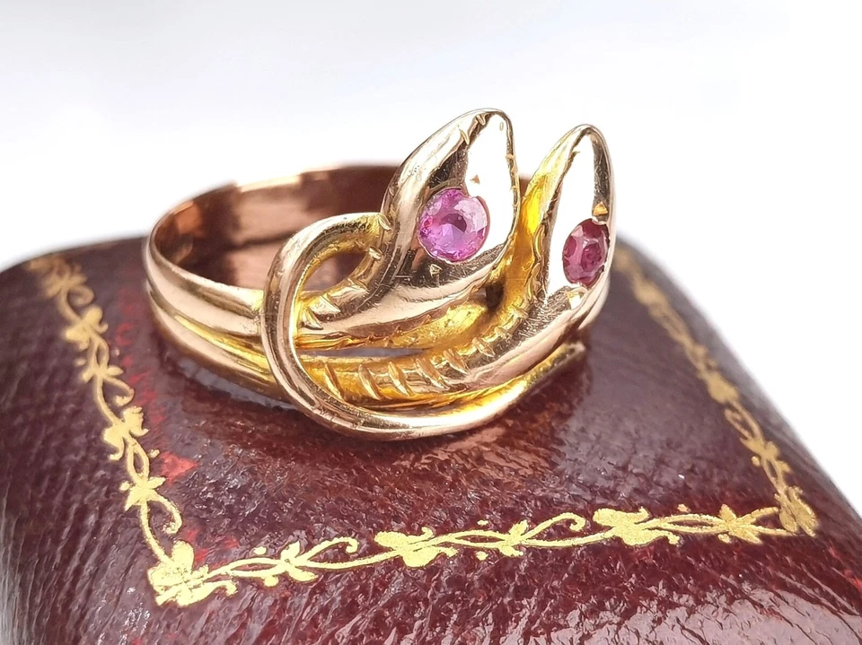 Eleganter Vintage-Ring aus 14 Karat Gold mit Rubin-GRING25274583 - Bild 2 von 4