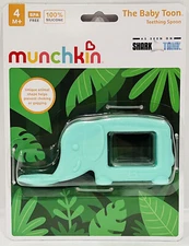 Munchkin The Baby Toon Silicone Teething Spoon - Green Elephant / BPA Free / 4M+