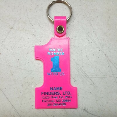 Vintage Name Finders LTD Keychain Fob Potomac Maryland Closed Business 