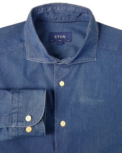 Recent ETON 16 SLIM FIT Blue Denim 