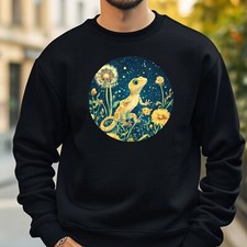 Gecko with Dandelions Sweatshirt Cosy and Perfect for Any Occasion S to 4XL