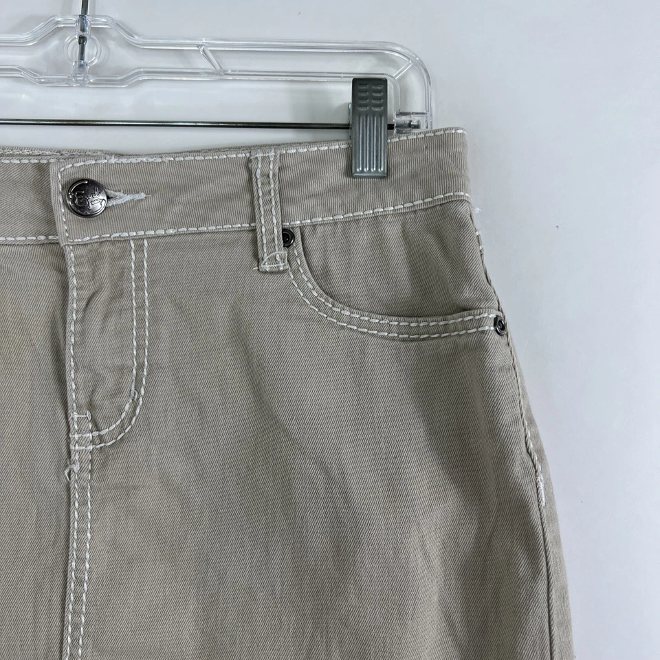 Falda Earl Jean Para Mujer Talla 4 Sobre la Rodilla Línea A Denim Elastizada Informal Foto 3 de 4