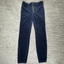 Anthropologie Size 25 Girls Youth Corduroy High Rise Skinny Pilcro Casual Navy