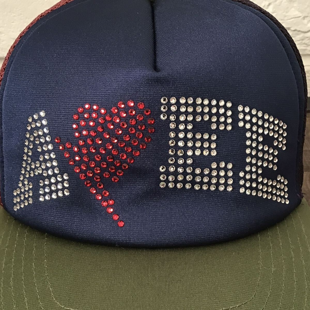 A BATHING APE BAPE ベイプ APEE キャップ スワロフスキー BAPE Swarovski APEE LOGO trucker hat cap a bathing ape NIGO