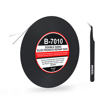 MMOBIEL 1mm Doppelseitiges Klebeband Tape 50 Meter für Reparaturen Handy Tablet