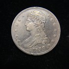 1837 Capped Bust Silver Half Dollar CHOICE AU+ Uncirculated Type Coin MAKE OFFER