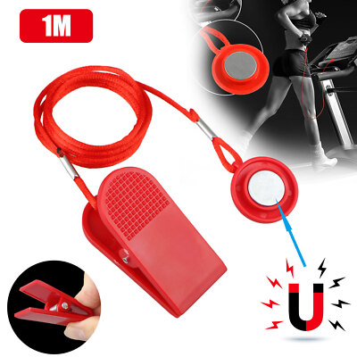 Universal Magnetic Treadmill Safety Key Security Lock Running Machine  Switch Red - Main Image