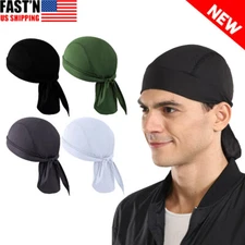 Durag Du-rag Headwear Head Wrap Skull Cap Doo Do Rag Bandana Headband Beanie Hat