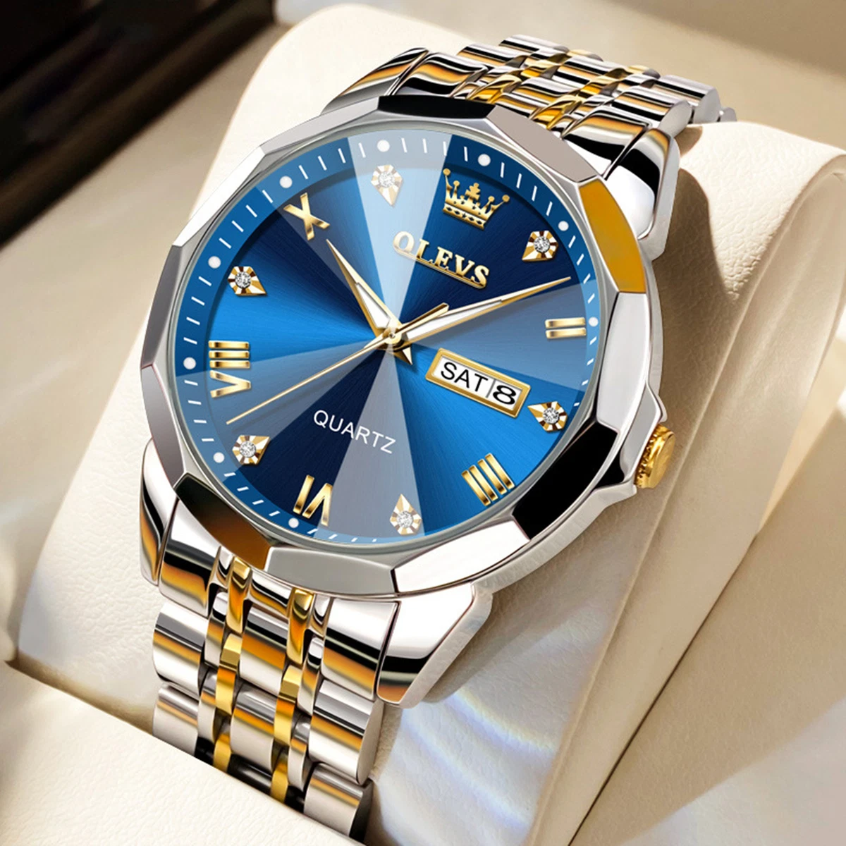 Luxury Men Watch Quartz Watches Stainless Steel Luminous Watch