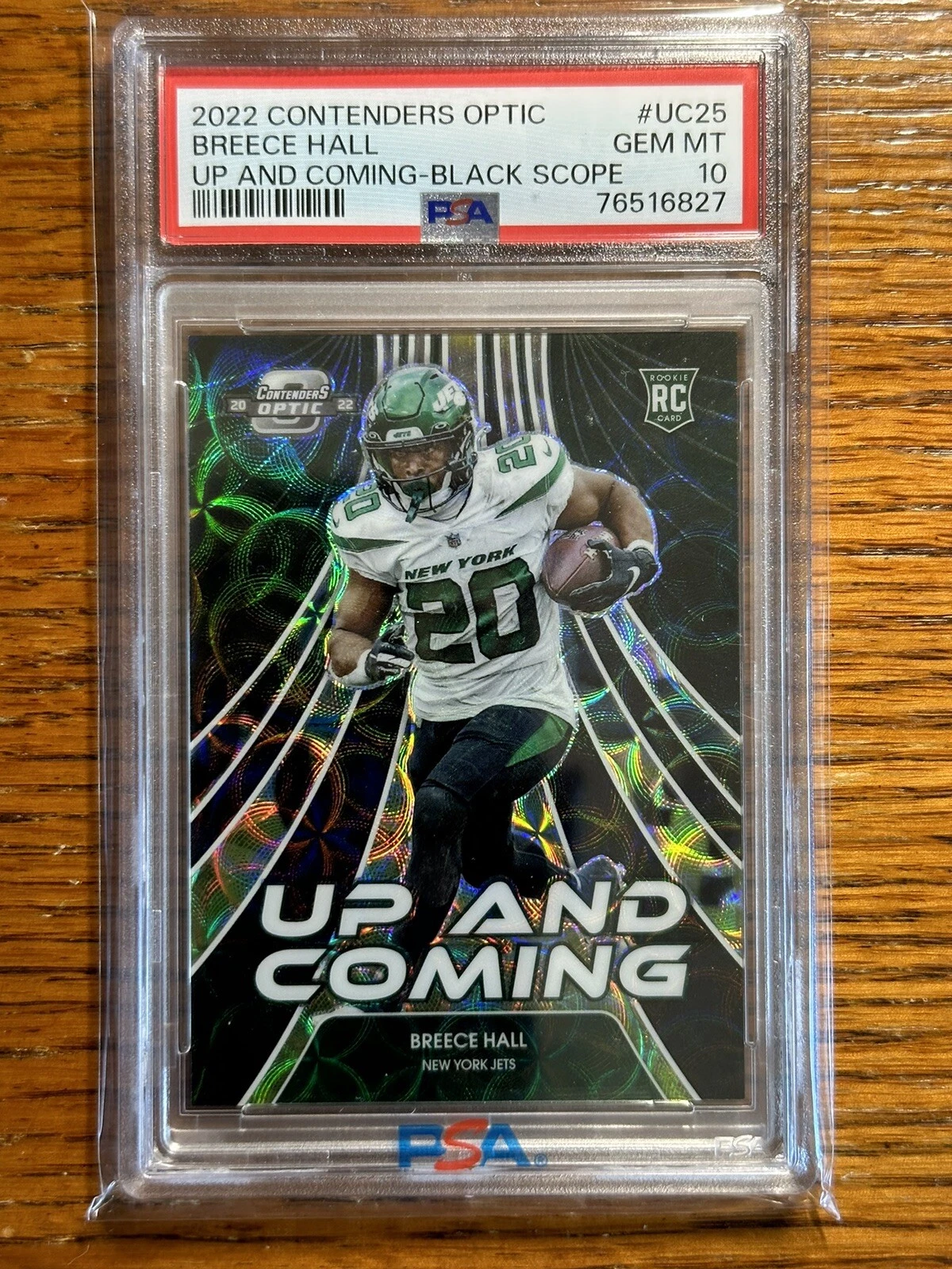 Breece Hall Panini Contenders Optic Up and Coming #UC25 Black Scope