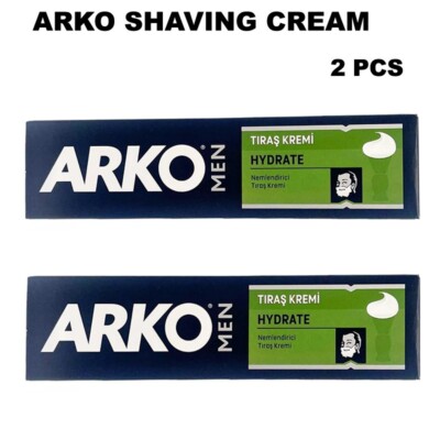 2 Stück ARKO Rasiercreme Hydrate - Smooth Moisturizing Rasiercreme für alle Haut