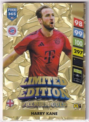 Panini Adrenalyn XL FIFA 365 2025 No Harry Kane Premium Limited Edition Gold