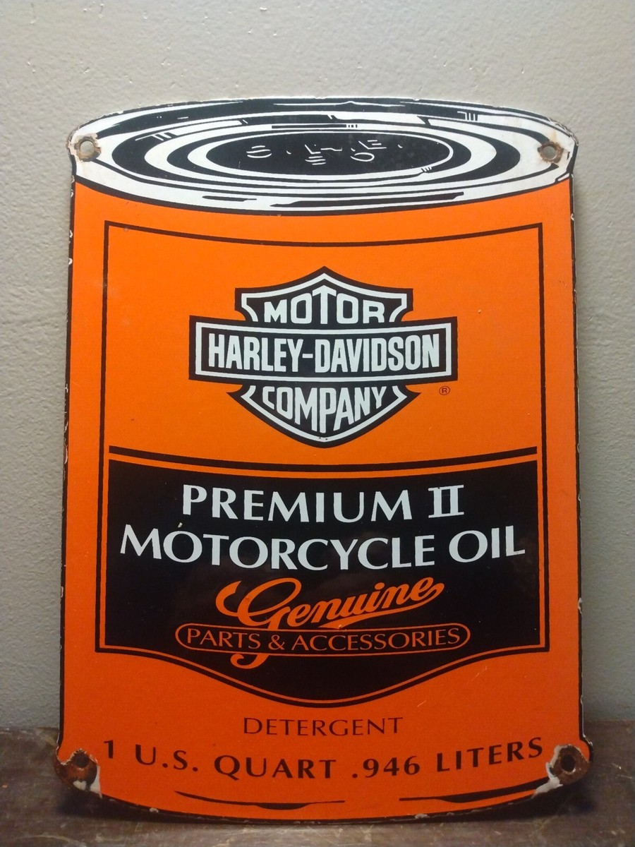 Old vintage HARLEY DAVIDSON MOTOR OIL PREMIUM 2 GENUINE OIL