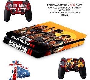 Red Dead Redemption 2 Ps4 Slim Textured Vinyl Skins Decals Wrap Stickers Ebay