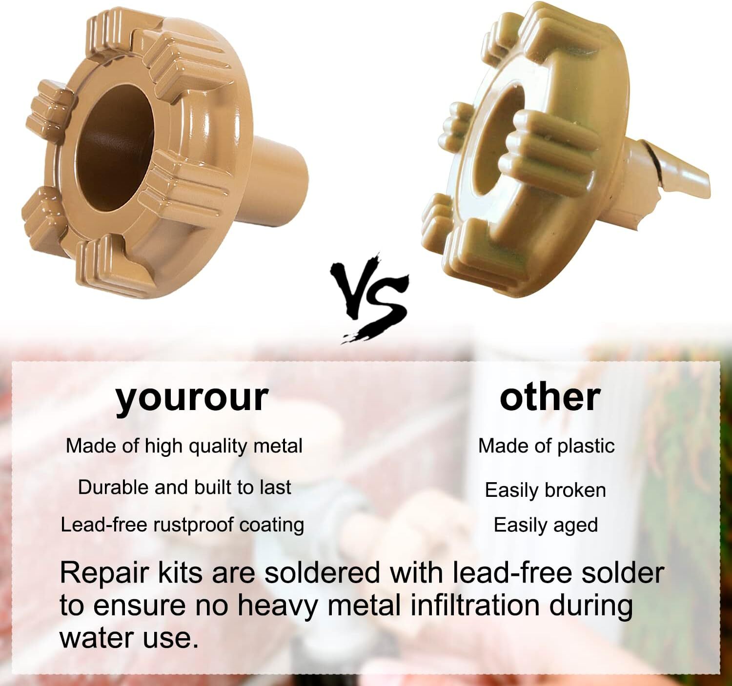 RK-14MH Repair Kit,Outside Faucet for Woodford Model 14, Model 18 (Metal Handle)