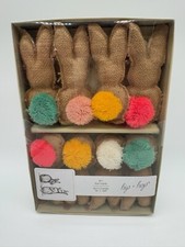 Easter Bunny Garland Burlap  Colorful Cottontails Spring hip  hop NEW 8'