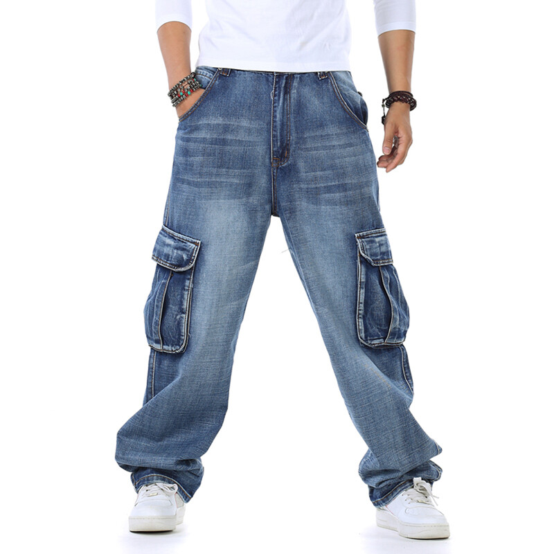 Pants Mens Big And Tall Wide Leg Jeans Men's Extra Large Loose